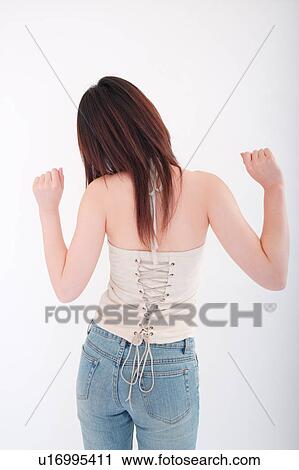Stock Image - Portrait of young woman. Fotosearch