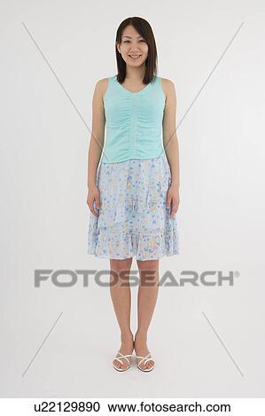 Stock Image - Portrait of young woman. Fotosearch