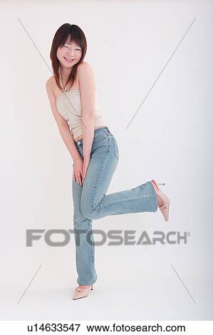 Stock Photo - Portrait of young woman. Fotosearch