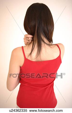 Stock Photography - Portrait of young woman. Fotosearch