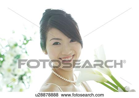 Stock Photo - Bride looking at camera. Fotosearch