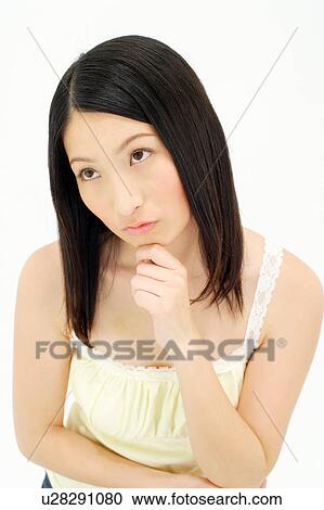 Young woman looking away View Large Photo Image Stock Image - Young woman looking away. Fotosearch