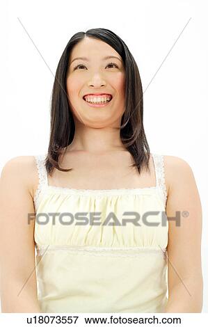 Stock Photo - Young woman smiling. Fotosearch