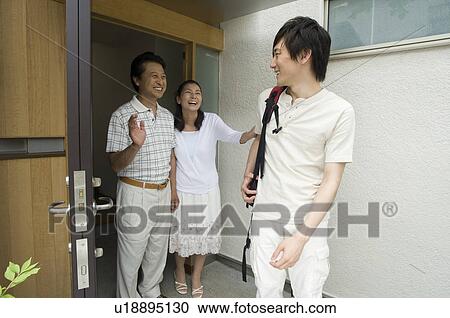 Son leaving house View Large Photo Image Stock Image - Son leaving house. Fotosearch