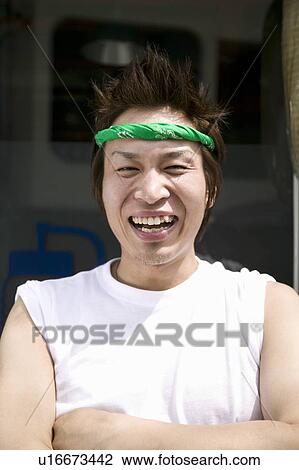 Portrait of young man smiling View Large Photo Image Stock Image - Portrait of young man smiling. Fotosearch
