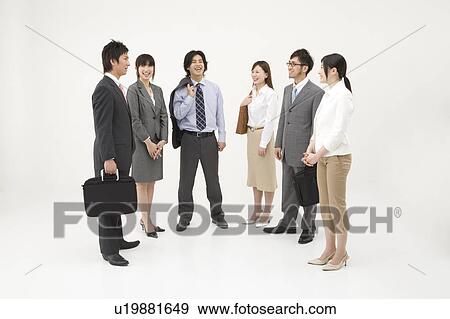 Business people talking View Large Photo Image Stock Photo - Business people talking. Fotosearch