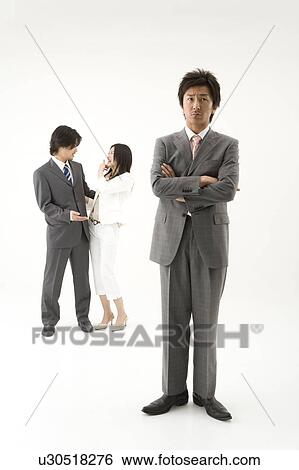Stock Photograph - Businessman and couple. Fotosearch