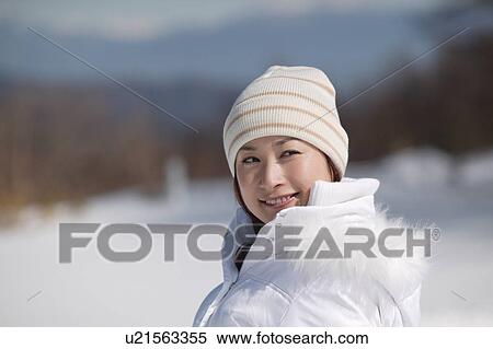 Stock Photography - Young woman smiling. Fotosearch