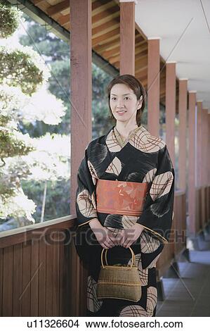 Young woman wearing kimono View Large Photo Image Picture - Young woman wearing kimono. Fotosearch