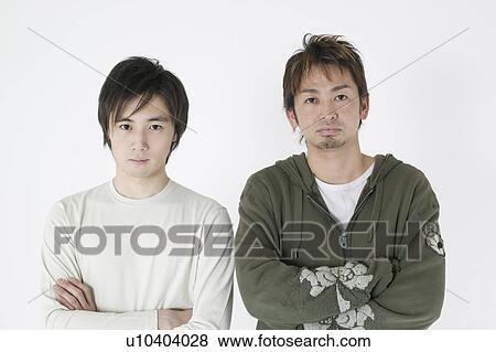 Portrait of two young men View Large Photo Image Stock Photo - Portrait of two young men. Fotosearch