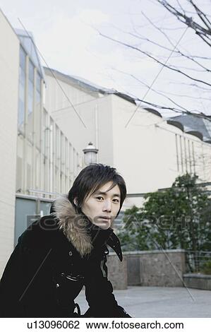 Stock Image - Portrait of young man. Fotosearch