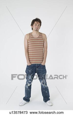 Stock Image - Portrait of young man. Fotosearch