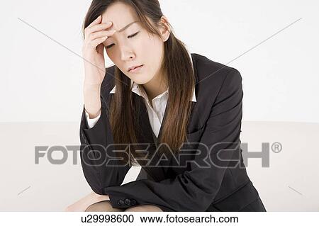 Stressed young woman View Large Photo Image Stock Image - Stressed young woman. Fotosearch