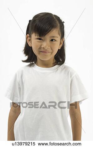 Stock Photography - Portrait of elementary age girl. Fotosearch