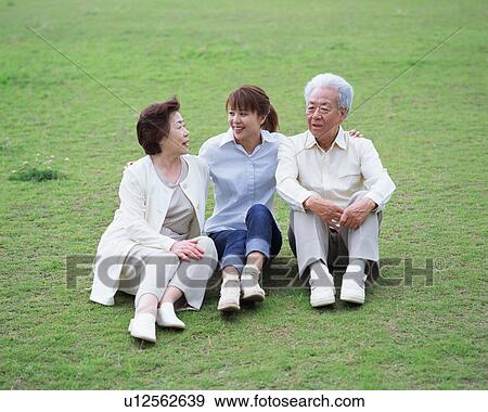 Stock Photo - Portrait of a family. Fotosearch