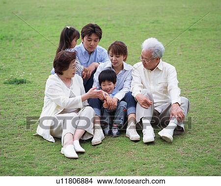 Portrait of three generational family View Large Photo Image Picture - Portrait of three generational family. Fotosearch