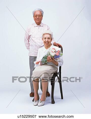 Stock Photo - Portrait of a senior couple. Fotosearch