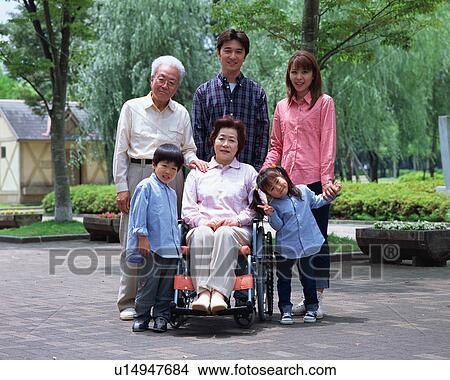 Picture - Portrait of three generational family. Fotosearch