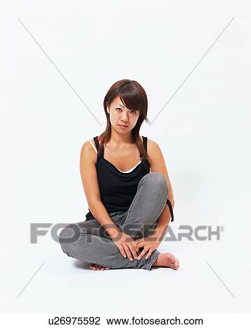 Stock Image - Portrait of a young woman. Fotosearch