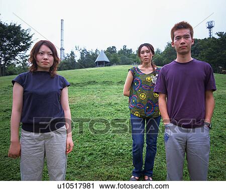 Portrait of three young people View Large Photo Image Stock Image - Portrait of three young people. Fotosearch