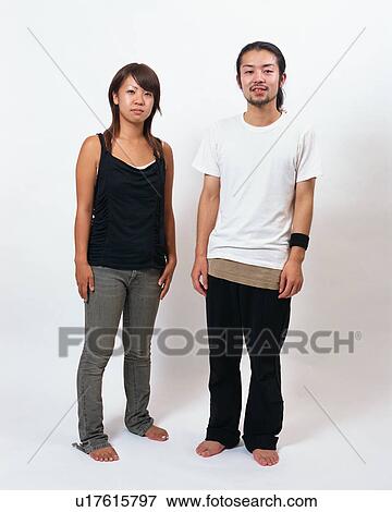 Stock Photo - Portrait of two young people. Fotosearch