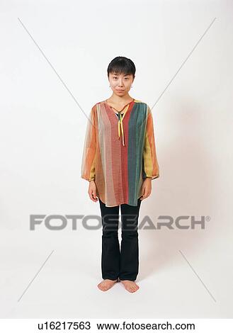 Stock Image - Portrait of a young woman. Fotosearch