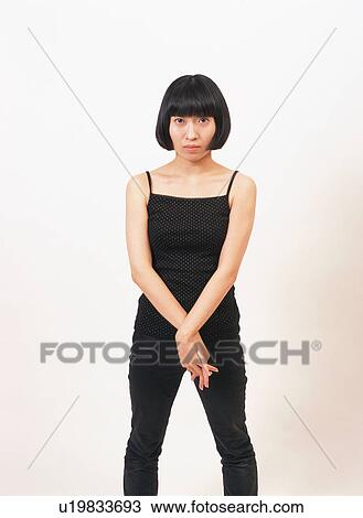 Stock Image - Portrait of a young woman. Fotosearch