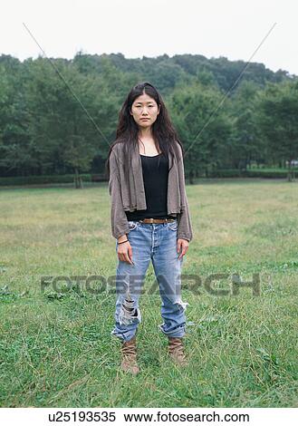 Stock Photography - Portrait of a young woman. Fotosearch