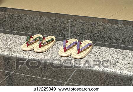 Two pairs of Japanese sandals View Large Photo Image Stock Photo - Two pairs of Japanese sandals. Fotosearch