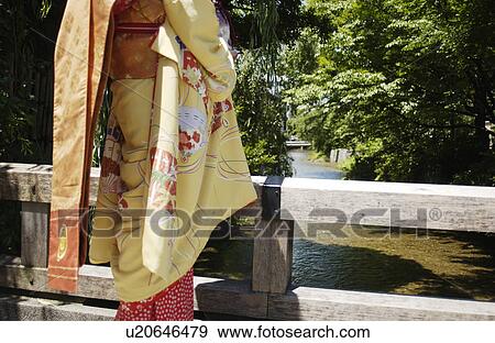 Stock Photo - Low section of a Geisha woman. Fotosearch