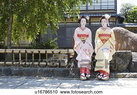 Portrait of two Geisha women View Large Photo Image Stock Image - Portrait of two Geisha women. Fotosearch