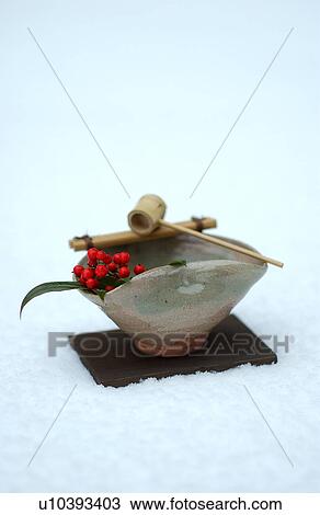 Nandina in a tea bowl View Large Photo Image Stock Image - Nandina in a tea bowl. Fotosearch