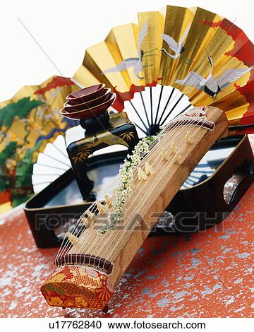 Stock Image - Japanese harp. Fotosearch
