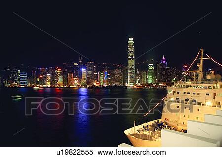Cruise ship at Ocean Terminal, Victoria harbour, Tsim Sha Tsui, Hong Kong View Large Photo Image Stock Photography - Cruise ship at Ocean Terminal, Victoria harbour, Tsim Sha Tsui, Hong Kong. Fotosearch
