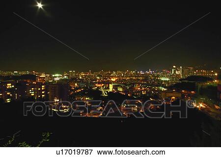 Stock Photo - Night view of Kowloon. Fotosearch