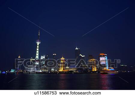 Pudong Skyline, Shanghai, China View Large Photo Image Stock Image - Pudong Skyline, Shanghai, China. Fotosearch