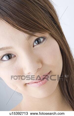 Stock Image - Portrait of woman. Fotosearch