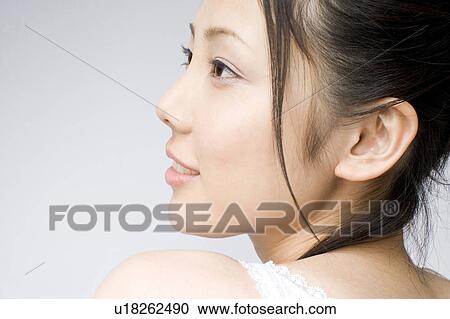 Stock Image - Portrait of woman. Fotosearch