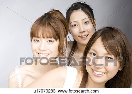 Stock Image - Portrait of women. Fotosearch