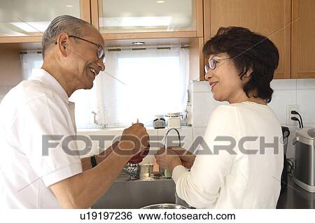 Stock Photograph - Close old couple. Fotosearch