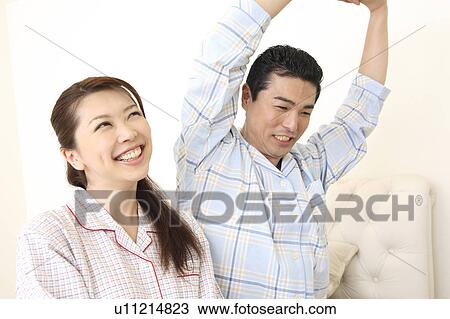 Stock Image - Morning image of the couple. Fotosearch