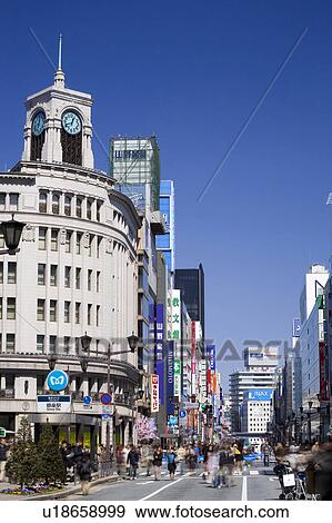 Ginza View Large Photo Image Stock Photo - Ginza. Fotosearch