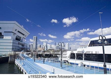 Stock Image - Pier and Minatomirai 21. Fotosearch
