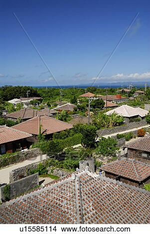Picture - Village on Taketomi island. Fotosearch