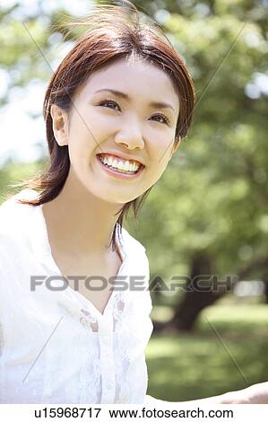 Stock Photo - Bracing woman. Fotosearch
