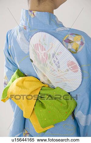 Stock Photography - Fan and yukata. Fotosearch