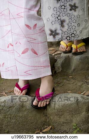 Footing of the yukata women View Large Photo Image Stock Photography - Footing of the yukata women. Fotosearch