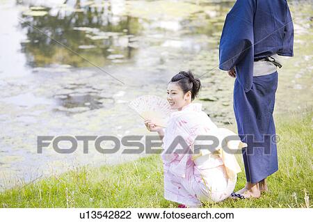 Sweetheart wearing yukata View Large Photo Image Stock Image - Sweetheart wearing yukata. Fotosearch