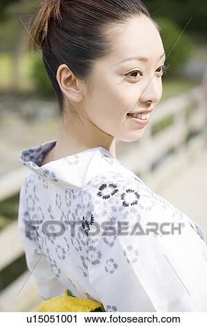 Verdure and yukata woman View Large Photo Image Stock Image - Verdure and yukata woman. Fotosearch