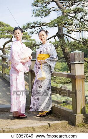 Verdure and yukata women View Large Photo Image Stock Photo - Verdure and yukata women. Fotosearch